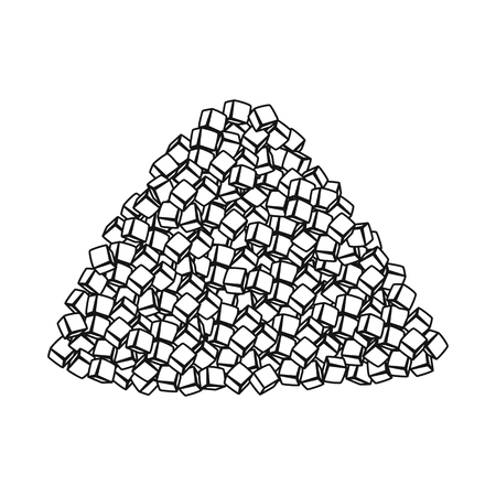 Vector design of sugarcane and cane symbol. Collection of sugarcane and field vector icon for stock.のイラスト素材