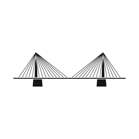Vector design of bridgework and bridge logo. Set of bridgework and landmark stock symbol for web.のイラスト素材