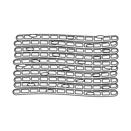 Vector design of muscle and cells sign. Set of muscle and anatomy stock vector illustration.のイラスト素材