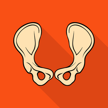 Isolated object of bone and skeleton symbol. Set of bone and human stock symbol for web.のイラスト素材