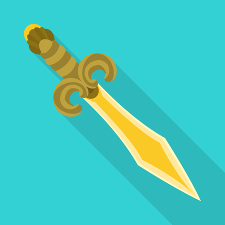 Vector design of sword  and dagger  symbol. Collection of sword  and weapon vector icon for stock.のイラスト素材