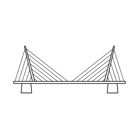 Vector design of bridgework and bridge icon. Collection of bridgework and landmark stock symbol for web.のイラスト素材