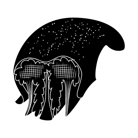 Vector illustration of muscle and cells icon. Collection of muscle and anatomy stock vector illustration.のイラスト素材