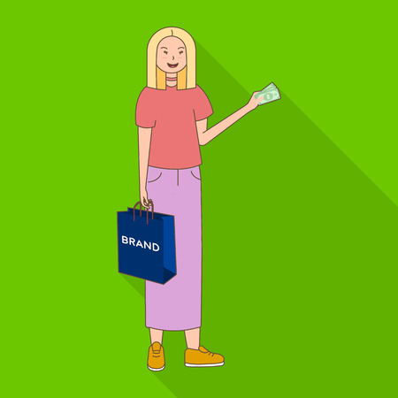 Vector illustration of woman and body symbol. Set of woman and style stock symbol for web.のイラスト素材