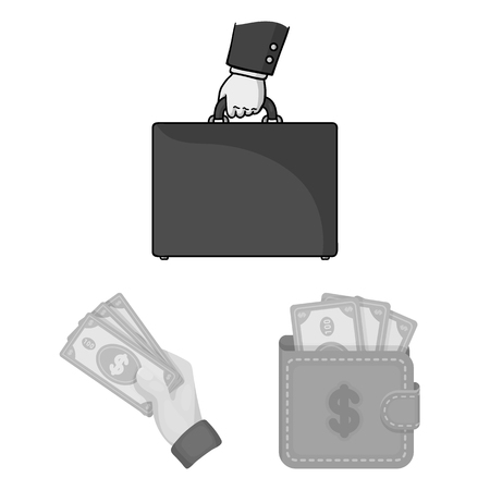 Isolated object of payment and loan icon. Collection of payment and financial stock symbol for web.のイラスト素材