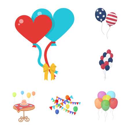 Vector illustration of happy and fun symbol. Collection of happy and balloon stock symbol for web.のイラスト素材