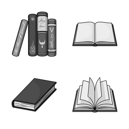 Isolated object of library and textbook icon. Set of library and school vector icon for stock.のイラスト素材