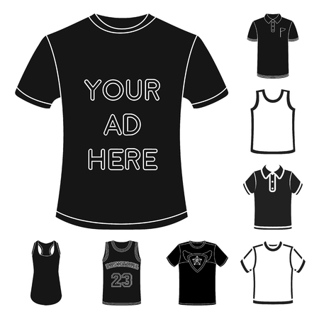 Vector illustration of clothes and wear logo. Set of clothes and short stock symbol for web.のイラスト素材