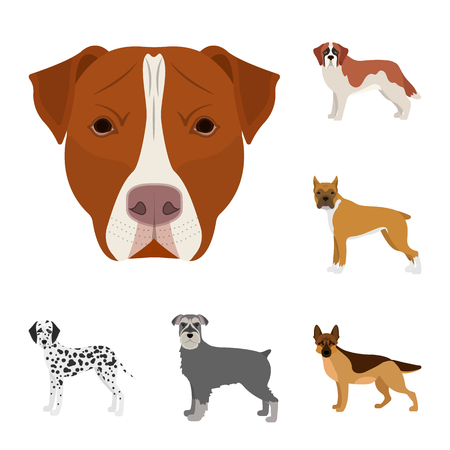Vector illustration of cute and puppy logo. Collection of cute and animal stock symbol for web.のイラスト素材