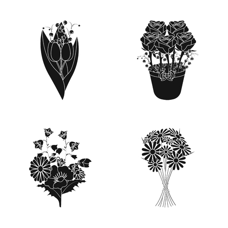 Isolated object of spring and wreath icon. Set of spring and blossom stock vector illustration.のイラスト素材