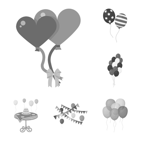 Vector illustration of happy and fun symbol. Collection of happy and balloon stock symbol for web.のイラスト素材