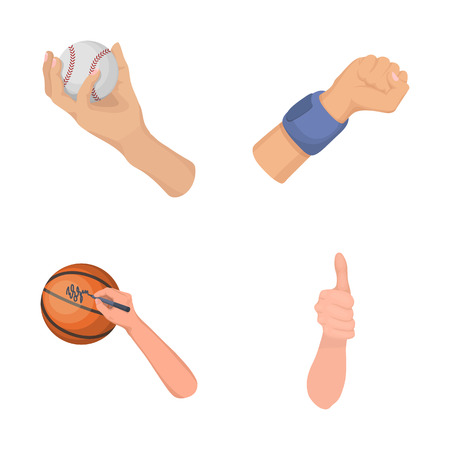 Isolated object of animated and thumb sign. Set of animated and gesture stock symbol for web.のイラスト素材