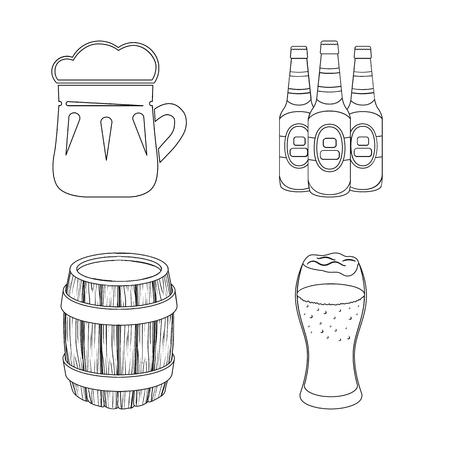 Isolated object of minimal and pint icon. Set of minimal and craft vector icon for stock.のイラスト素材