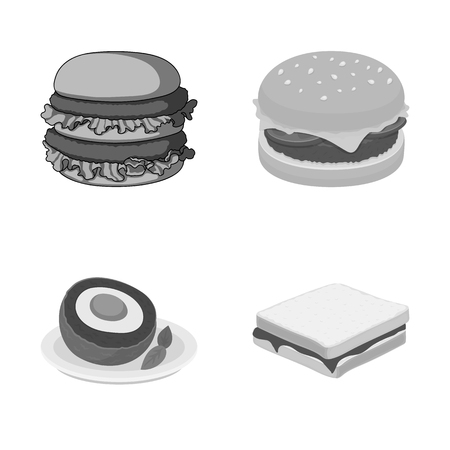Vector design of sandwich and wrap icon. Collection of sandwich and lunch stock symbol for web.のイラスト素材
