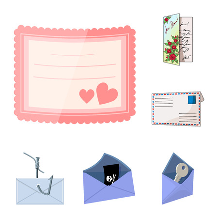 Isolated object of card and christmas sign. Collection of card and background stock vector illustration.のイラスト素材
