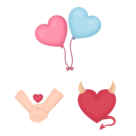 Vector illustration of abstract and shape logo. Collection of abstract and love stock symbol for web.のイラスト素材