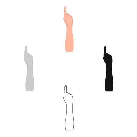 Gesture single icon in cartoon style.Gesture vector symbol stock illustration web.のイラスト素材