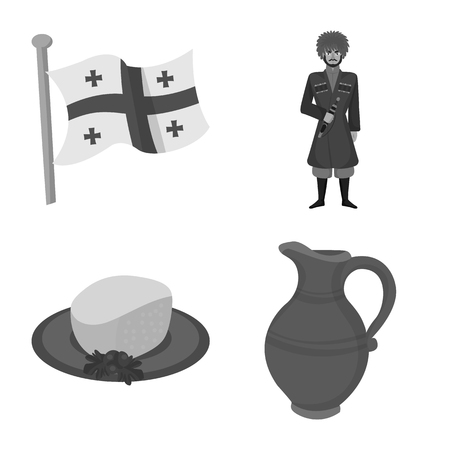 Vector design of attributes and tourism icon. Set of attributes and national stock vector illustration.のイラスト素材