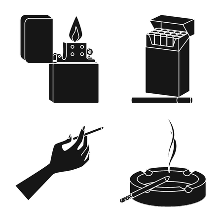 Isolated object of anti and habit logo. Collection of anti and tobacco stock vector illustration.のイラスト素材