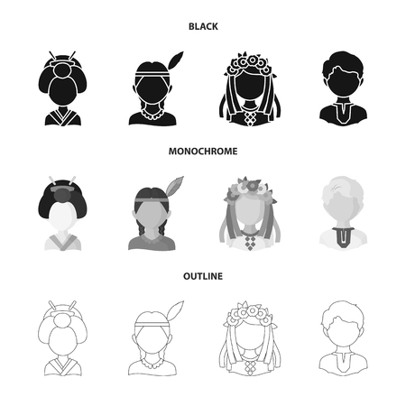 Vector illustration of imitator and resident icon. Set of imitator and culture stock vector illustration.のイラスト素材