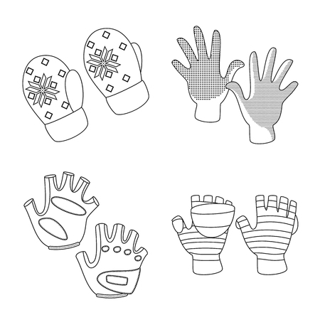 Vector design of accessory and style symbol. Collection of accessory and distinctive stock symbol for web.のイラスト素材