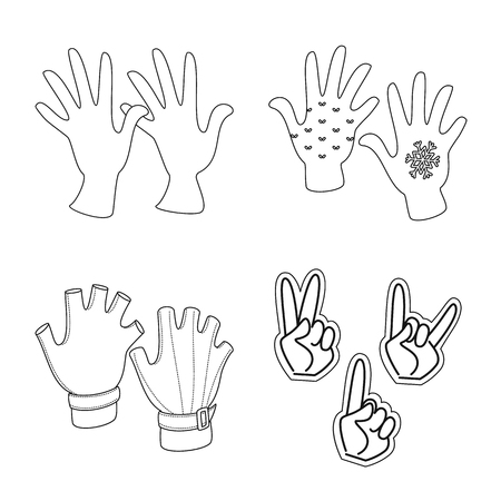 Isolated object of accessory and style icon. Set of accessory and distinctive stock symbol for web.のイラスト素材