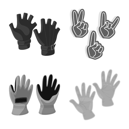 Vector illustration of property and distinctive sign. Set of property and textile vector icon for stock.のイラスト素材