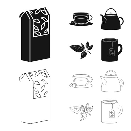 Vector design of healthy and floral  symbol. Set of healthy and gradient vector icon for stock.のイラスト素材