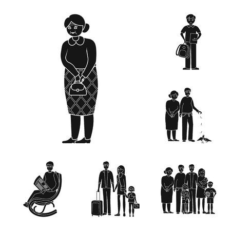 Vector design of face  and portrait icon. Set of face  and people stock symbol for web.のイラスト素材