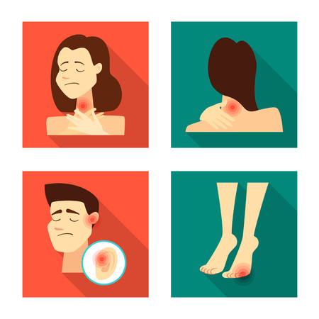 Vector illustration of damage and wound sign. Set of damage and rendering vector icon for stock.のイラスト素材