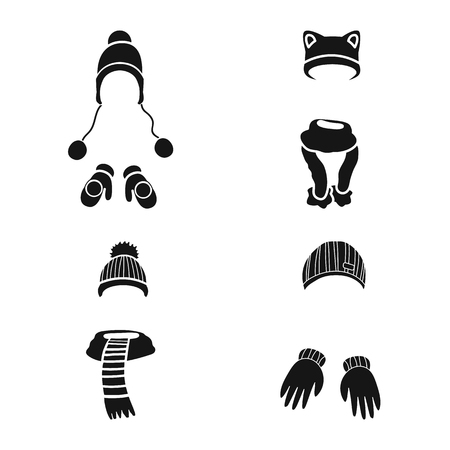 Isolated object of fabric and weather   . Collection of fabric and fashion  stock vector illustration.のイラスト素材