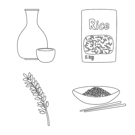 Vector illustration of diet and cooking symbol. Collection of diet and organic stock vector illustration.のイラスト素材