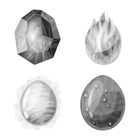Isolated object of monster  and fantasy symbol. Collection of monster  and big vector icon for stock.のイラスト素材