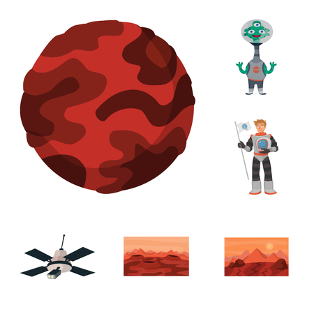 Vector design of space  and galaxy  icon. Set of space  and travels  vector icon for stock.のイラスト素材