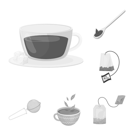 Isolated object of green and black  symbol. Set of green and organic stock symbol for web.のイラスト素材