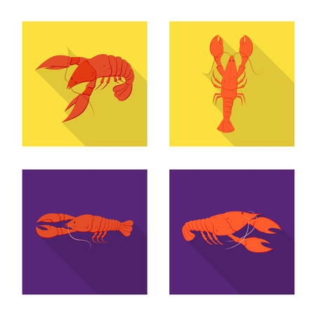 Isolated object of appetizer and seafood icon. Collection of appetizer and ocean stock symbol for web.のイラスト素材
