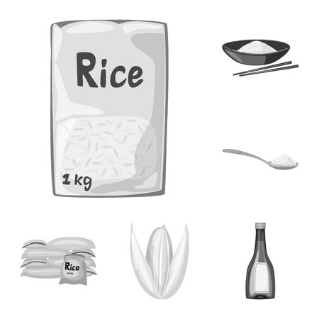 Vector design of food and organic symbol. Collection of food and agricultural stock symbol for web.のイラスト素材