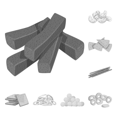 Vector illustration of product and menu icon. Collection of product and bar vector icon for stock.のイラスト素材