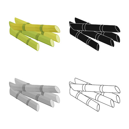 Vector illustration of stick and juice sign. Set of stick and green stock vector illustration.のイラスト素材