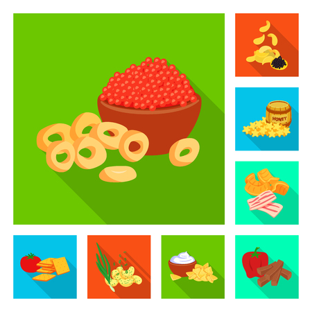 Vector design of taste and seasonin icon. Set of taste and organic   stock vector illustration.のイラスト素材