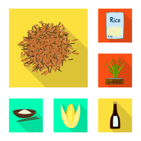 Vector design of raw and agricultural icon. Collection of raw and ecological vector icon for stock.のイラスト素材
