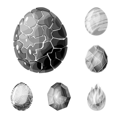 Vector design of monster  and fantasy logo. Set of monster  and big stock symbol for web.のイラスト素材