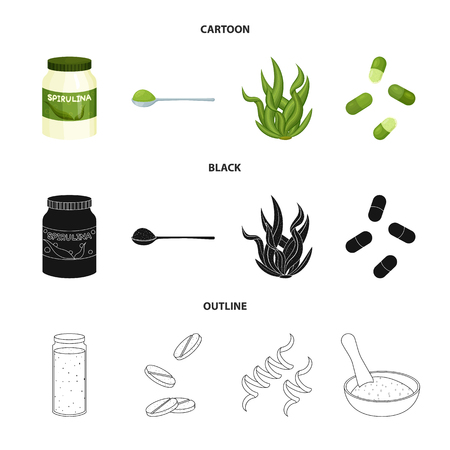 Isolated object of protein and sea logo. Set of protein and natural stock vector illustration.のイラスト素材