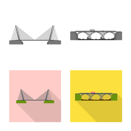Vector design of connection and design symbol. Collection of connection and side stock symbol for web.のイラスト素材