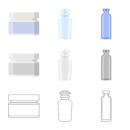 Isolated object of retail and healthcare icon. Set of retail and wellness vector icon for stock.のイラスト素材