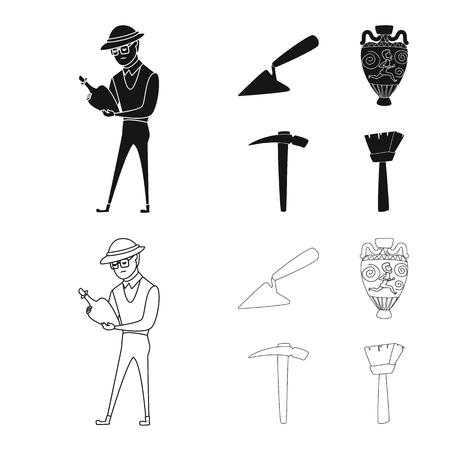 Vector illustration of story and items logo. Collection of story and attributes  stock vector illustration.のイラスト素材