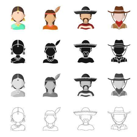 Vector design of imitator and resident sign. Set of imitator and culture vector icon for stock.のイラスト素材