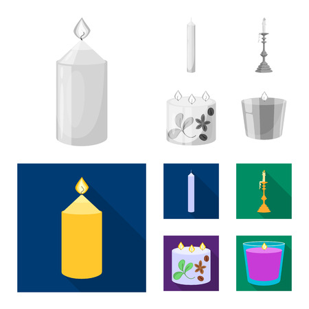 Vector design of relaxation and flame sign. Collection of relaxation and wax vector icon for stock.のイラスト素材