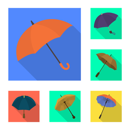 Vector illustration of protection and closed icon. Collection of protection and rainy vector icon for stock.のイラスト素材
