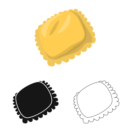 Isolated object of manti  and Asia icon. Collection of manti  and meat stock vector illustration.のイラスト素材